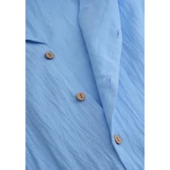 Hot OUKU Men's Shirt Summer Shirt Beach Wear Button Up Shirt Black White Pink Blue Khaki Short Sleeve Plain Lapel Vacation Casual Clothing Apparel Cotton And Linen Fashion Comfortable