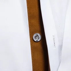 Outlet OUKU Men's Shirt Summer Shirt Casual Shirt Beach Shirt Collared Shirt Button Up Shirt Black White Burgundy Navy Blue Blue Long Sleeve Color Block Lapel Vacation Hawaiian Patchwork Clothing Apparel