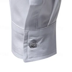 Outlet OUKU Men's Shirt Summer Shirt Casual Shirt Beach Shirt Collared Shirt Button Up Shirt Black White Burgundy Navy Blue Blue Long Sleeve Color Block Lapel Vacation Hawaiian Patchwork Clothing Apparel