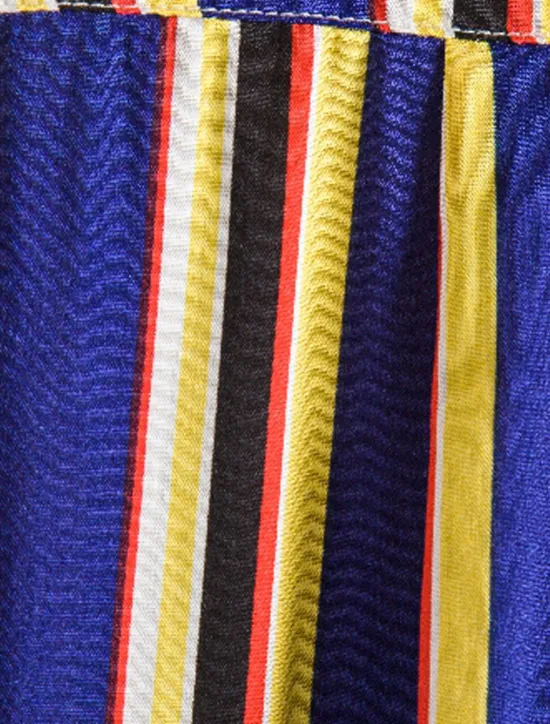 New OUKU Men's Shirt Summer Shirt Casual Shirt Button Up Shirt Striped Shirts Yellow Blue Red Dark Blue Short Sleeve Striped Band Collar Vacation Street Print Clothing Apparel 100% Cotton Stylish Classic