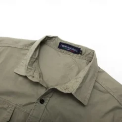 Outlet OUKU Men's Shirt Summer Shirt Casual Shirt Work Shirt Button Up Shirt Royal Blue khaki Army Green Short Sleeve Plain Lapel Vacation Holiday Front Pocket Clothing Apparel 100% Cotton Fashion Casual