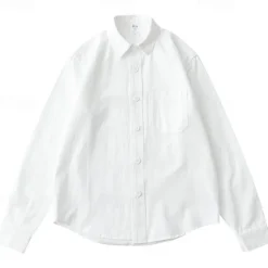 Online OUKU Men's Shirt White Blue Army Green Dark Gray Apricot Long Sleeve Solid Color Rolled collar Causal Casual Buttons Clothing Apparel Neutral Daily