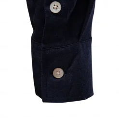 Online OUKU Men's Shirt White Navy Blue khaki Long Sleeve Solid Color Standing Collar Outdoor Causal Ruched Clothing Apparel Daily Casual Daily Leisure