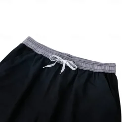 Sale OUKU Men's Shorts Beach Shorts Drawstring Color Block Breathable Quick Dry Knee Length Outdoor Vacation Home Vacation Ethnic Style Black+Grey Dark Red Stretchy