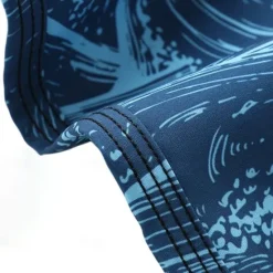 Hot OUKU Men's Shorts Beach Shorts Drawstring Ocean Abstract Abstract Art Breathable Quick Dry Knee Length Outdoor Vacation Home Vacation Ethnic Style Lake blue Navy Blue Stretchy