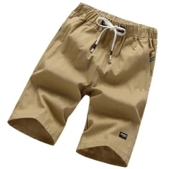 Discount OUKU Men's Shorts Casual Shorts Drawstring Elastic Waist Straight Leg Solid Color Knee Length Sports Outdoor Streetwear Fashion Casual Black White