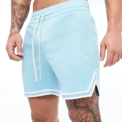 Discount OUKU Men's Shorts Casual Shorts Gym Shorts Mesh Shorts Pocket Drawstring Elastic Waist Plain Comfort Breathable Short Outdoor Daily Gym Sports Athletic Black Blue