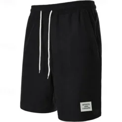 Clearance OUKU Men's Shorts Casual Shorts Corduroy Shorts Pocket Drawstring Elastic Waist Plain Comfort Short Holiday Beach Weekend Fashion Casual Black Yellow Micro-elastic