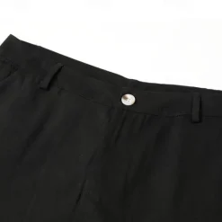 Online OUKU Men's Shorts Chino Shorts Bermuda shorts Work Shorts Pocket Plain Comfort Breathable Short Casual Daily Beach Fashion Stylish Black White Micro-elastic