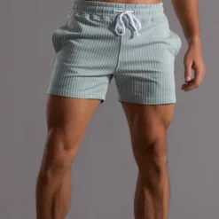 Discount OUKU Men's Shorts Chino Shorts Bermuda shorts Work Shorts Workout Shorts Pocket Drawstring Elastic Waist Plain Comfort Breathable Short Sports Outdoor Daily Stylish Casual / Sporty ArmyGreen Black