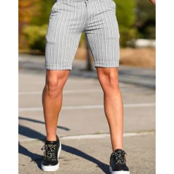 New OUKU Men's Shorts Chino Shorts Bermuda shorts Pocket Plaid Comfort Breathable Outdoor Daily Going out Fashion Streetwear Black Yellow