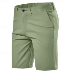 OUKU Men's Shorts Chino Shorts Bermuda shorts Pocket Plain Comfort Breathable Outdoor Daily Going out Fashion Casual Yellow Red