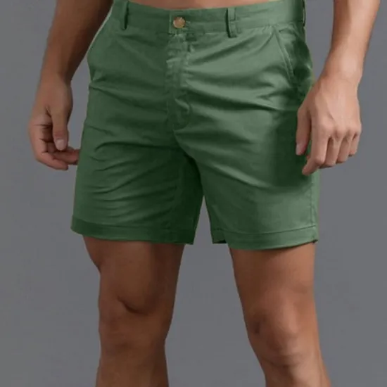 New OUKU Men's Shorts Chino Shorts Bermuda shorts Work Shorts Pocket Plain Comfort Breathable Short Sports Outdoor Daily Stylish Casual / Sporty Black White Micro-elastic