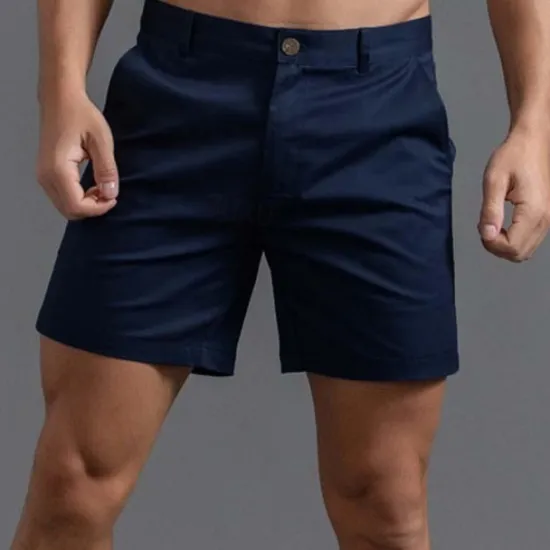 New OUKU Men's Shorts Chino Shorts Bermuda shorts Work Shorts Pocket Plain Comfort Breathable Short Sports Outdoor Daily Stylish Casual / Sporty Black White Micro-elastic