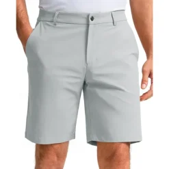Clearance OUKU Men's Shorts Dress Shorts Summer Shorts Golf Shorts Pocket Straight Leg Plain Breathable Quick Dry Knee Length Outdoor Business Daily Fashion Casual / Sporty Black White