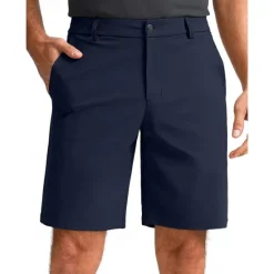 Clearance OUKU Men's Shorts Dress Shorts Summer Shorts Golf Shorts Pocket Straight Leg Plain Breathable Quick Dry Knee Length Outdoor Business Daily Fashion Casual / Sporty Black White
