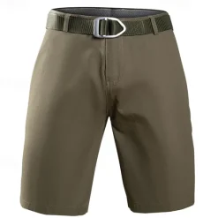 Online OUKU Men's Shorts Dress Shorts Summer Shorts Work Shorts Golf Shorts Buttons Multi Pocket Plain Comfort Wearable Knee Length Outdoor Sport Daily Fashion Casual Black Brown