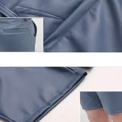 Hot OUKU Men's Shorts Faux Leather Shorts Pocket Plain Comfort Breathable Knee Length Outdoor Daily Holiday Faux Leather Stylish Casual Black White
