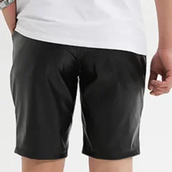 Hot OUKU Men's Shorts Faux Leather Shorts Pocket Plain Comfort Breathable Knee Length Outdoor Daily Holiday Faux Leather Stylish Casual Black White
