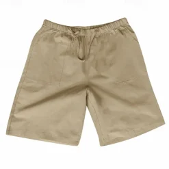 Outlet OUKU Men's Shorts Linen Shorts Summer Shorts Pocket Elastic Waist Drawstring Plain Outdoor Daily Going out Holiday Casual Black White