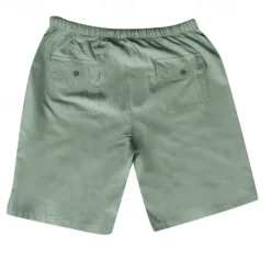 Outlet OUKU Men's Shorts Linen Shorts Summer Shorts Pocket Elastic Waist Drawstring Plain Outdoor Daily Going out Holiday Casual Black White