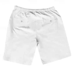 Outlet OUKU Men's Shorts Linen Shorts Summer Shorts Pocket Elastic Waist Drawstring Plain Outdoor Daily Going out Holiday Casual Black White