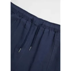 Best OUKU Men's Shorts Linen Shorts Summer Shorts Beach Shorts Capri Pants Pocket Drawstring Elastic Waist Plain Comfort Breathable Outdoor Daily Going out Fashion Streetwear Black White