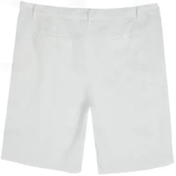 Discount OUKU Men's Shorts Linen Shorts Summer Shorts Pocket Multi Pocket Straight Leg Plain Comfort Breathable Knee Length Outdoor Daily Holiday Fashion Streetwear White