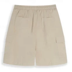 Best OUKU Men's Shorts Linen Shorts Summer Shorts Pocket Drawstring Elastic Waist Plain Comfort Breathable Short Casual Daily Holiday Fashion Classic Style Black White
