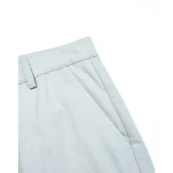 Online OUKU Men's Shorts Linen Shorts Summer Shorts Front Pocket Straight Leg Plain Comfort Breathable Knee Length Party Outdoor Casual Fashion Basic White