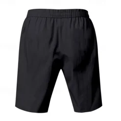 Clearance OUKU Men's Shorts Linen Shorts Summer Shorts Beach Shorts Pocket Drawstring Elastic Waist Plain Comfort Breathable Short Vacation Holiday Beach Hawaiian Boho Black White
