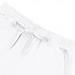 Discount OUKU Men's Shorts Linen Shorts Summer Shorts Beach Shorts Pocket Drawstring Elastic Waist Plain Comfort Breathable Short Vacation Holiday Beach Hawaiian Boho Black White