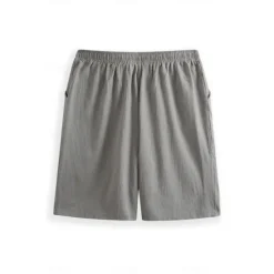 Outlet OUKU Men's Shorts Linen Shorts Summer Shorts Beach Shorts Drawstring Elastic Waist Plain Breathable Soft Short Casual Daily Holiday Streetwear Hawaiian White Blue Micro-elastic