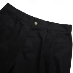 Clearance OUKU Men's Shorts Linen Shorts Dress Shorts Summer Shorts Pleated Shorts Pocket Pleats Straight Leg Plain Comfort Breathable Knee Length Formal Work Daily Fashion Streetwear Black White Inelastic