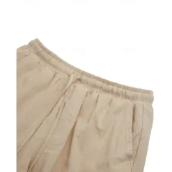 Best OUKU Men's Shorts Linen Shorts Summer Shorts Beach Shorts Drawstring Elastic Waist Multi Pocket Plain Knee Length Outdoor Beach Hawaiian Casual ArmyGreen Black Inelastic