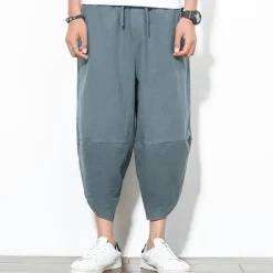 Sale OUKU Men's Shorts Linen Shorts Summer Shorts Beach Shorts Boho Pants Drawstring Elastic Waist Plain Comfort Breathable Outdoor Daily Going out Fashion Streetwear Black Wine