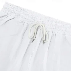 Online OUKU Men's Shorts Linen Shorts Summer Shorts Beach Shorts Drawstring Elastic Waist Multi Pocket Plain Comfort Breathable Short Vacation Holiday Beach Hawaiian Boho Black White