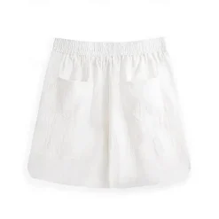 Online OUKU Men's Shorts Linen Shorts Summer Shorts Beach Shorts Pocket Drawstring Elastic Waist Plain Comfort Breathable Short Casual Daily Holiday Fashion Classic Style White Army Green