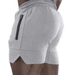 New OUKU Men's Shorts Sports Going out Weekend Running Casual Drawstring Elastic Waist Plain Knee Length Gymnatics Activewear Wine Red Black Micro-elastic