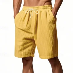 Outlet OUKU Men's Shorts Summer Shorts Beach Shorts Casual Shorts Pocket Drawstring Elastic Waist Plain Comfort Breathable Short Outdoor Vacation Sport Casual Black White
