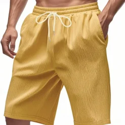 Outlet OUKU Men's Shorts Summer Shorts Beach Shorts Casual Shorts Pocket Drawstring Elastic Waist Plain Comfort Breathable Short Outdoor Vacation Sport Casual Black White