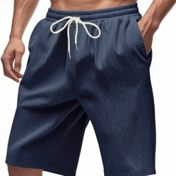 Outlet OUKU Men's Shorts Summer Shorts Beach Shorts Casual Shorts Pocket Drawstring Elastic Waist Plain Comfort Breathable Short Outdoor Vacation Sport Casual Black White