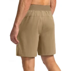 OUKU Men's Shorts Summer Shorts Workout Shorts Casual Shorts Drawstring Elastic Waist Zipper Pocket Plain Quick Dry Lightweight Knee Length Outdoor Yoga Gym Casual Athleisure Black Blue