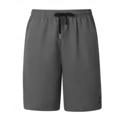 Best OUKU Men's Shorts Summer Shorts Work Shorts Casual Shorts Pocket Drawstring Elastic Waist Plain Comfort Breathable Short Outdoor Vacation Sport Casual Black Pink