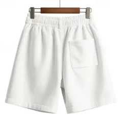 OUKU Men's Shorts Summer Shorts Casual Shorts Pocket Drawstring Elastic Waist Plain Comfort Breathable Short Outdoor Vacation Sport Casual Black White Micro-elastic