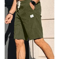 Outlet OUKU Men's Shorts Summer Shorts Casual Shorts Pocket Drawstring Elastic Waist Plain Comfort Breathable Short Outdoor Vacation Sport Casual Black White