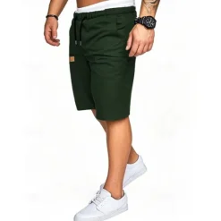 Clearance OUKU Men's Shorts Summer Shorts Casual Shorts Pocket Drawstring Elastic Waist Plain Comfort Breathable Short Outdoor Vacation Sport Casual Black Royal Blue