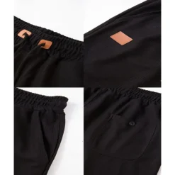 Sale OUKU Men's Shorts Summer Shorts Casual Shorts Pocket Drawstring Elastic Waist Plain Comfort Breathable Short Outdoor Vacation Sport Casual Black Navy Blue Micro-elastic
