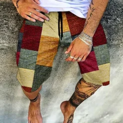 Discount OUKU Men's Shorts Summer Shorts Beach Shorts Elastic Waist Print Graphic Prints Outdoor Knee Length Daily Beach Hawaiian Designer 1 2 Micro-elastic