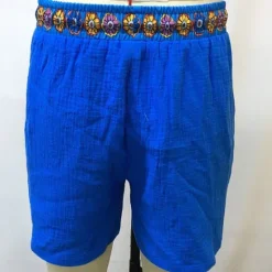 OUKU Men's Shorts Summer Shorts Casual Shorts Pocket Drawstring Elastic Waist Florals Comfort Breathable Short Outdoor Vacation Ethnic Casual Royal Blue